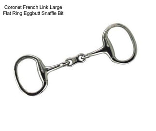 Coronet French Link Large Flat Ring Eggbutt Snaffle Bit