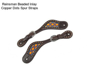 Reinsman Beaded Inlay Copper Dots Spur Straps