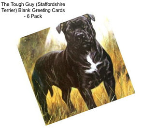 The Tough Guy (Staffordshire Terrier) Blank Greeting Cards - 6 Pack