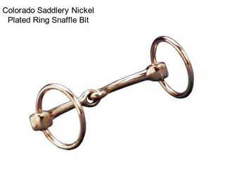 Colorado Saddlery Nickel Plated Ring Snaffle Bit