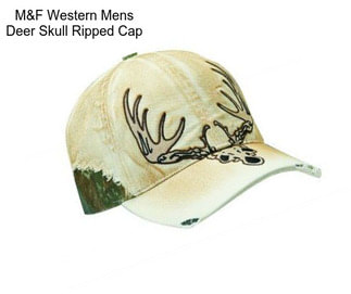 M&F Western Mens Deer Skull Ripped Cap