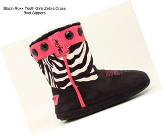 Blazin Roxx Youth Girls Zebra Cross Boot Slippers