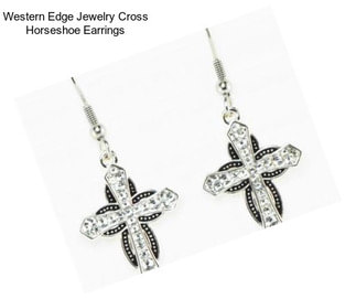 Western Edge Jewelry Cross Horseshoe Earrings