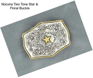 Nocona Two Tone Star & Floral Buckle