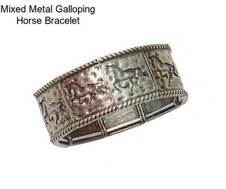 Mixed Metal Galloping Horse Bracelet