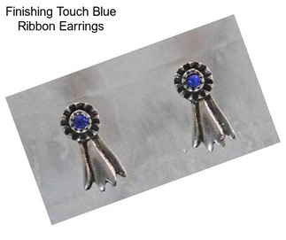 Finishing Touch Blue Ribbon Earrings