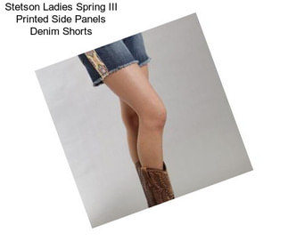 Stetson Ladies Spring III Printed Side Panels Denim Shorts