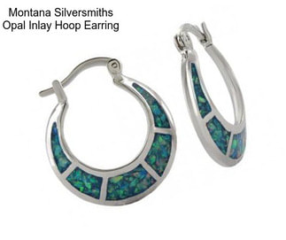 Montana Silversmiths Opal Inlay Hoop Earring