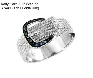 Kelly Herd .925 Sterling Silver Black Buckle Ring