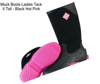 Muck Boots Ladies Tack II Tall - Black Hot Pink