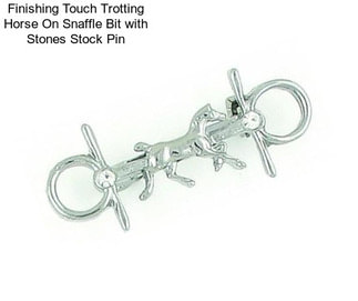 Finishing Touch Trotting Horse On Snaffle Bit with Stones Stock Pin