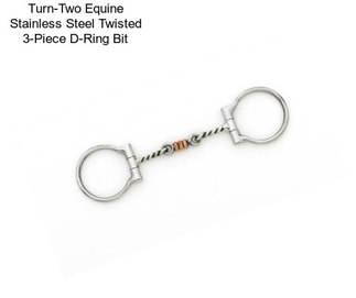 Turn-Two Equine Stainless Steel Twisted 3-Piece D-Ring Bit
