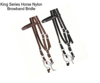 King Series Horse Nylon Browband Bridle