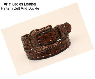 Ariat Ladies Leather Pattern Belt And Buckle