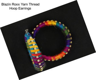 Blazin Roxx Yarn Thread Hoop Earrings