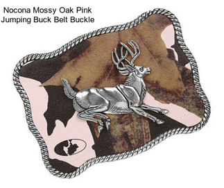 Nocona Mossy Oak Pink Jumping Buck Belt Buckle