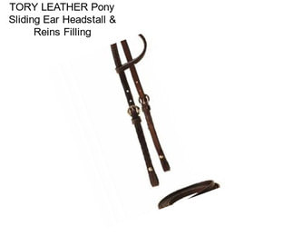 TORY LEATHER Pony Sliding Ear Headstall & Reins Filling