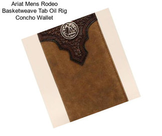 Ariat Mens Rodeo Basketweave Tab Oil Rig Concho Wallet