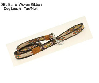 DBL Barrel Woven Ribbon Dog Leash - Tan/Multi