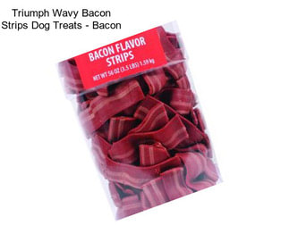 Triumph Wavy Bacon Strips Dog Treats - Bacon