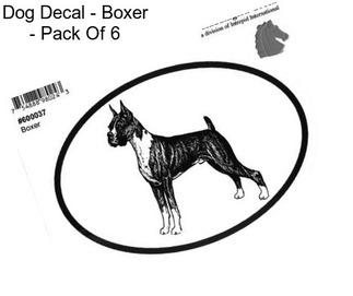 Dog Decal - Boxer - Pack Of 6