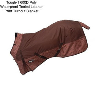 Tough-1 600D Poly Waterproof Tooled Leather Print Turnout Blanket