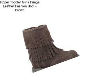Roper Toddler Girls Fringe Leather Fashion Boot - Brown