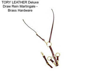 TORY LEATHER Deluxe Draw Rein Martingale - Brass Hardware