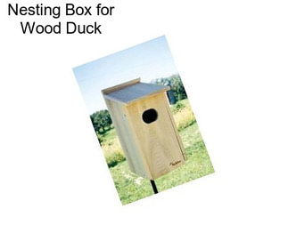 Nesting Box for Wood Duck