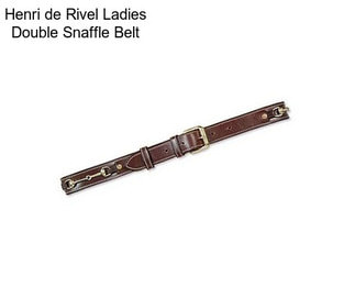 Henri de Rivel Ladies Double Snaffle Belt