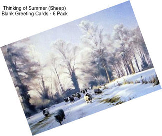 Thinking of Summer (Sheep) Blank Greeting Cards - 6 Pack