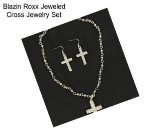 Blazin Roxx Jeweled Cross Jewelry Set