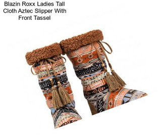 Blazin Roxx Ladies Tall Cloth Aztec Slipper With Front Tassel