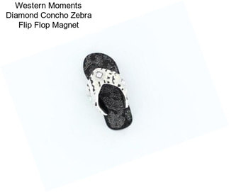 Western Moments Diamond Concho Zebra Flip Flop Magnet