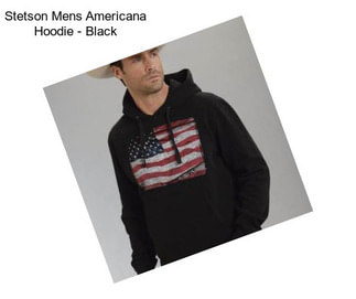 Stetson Mens Americana Hoodie - Black