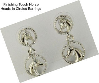Finishing Touch Horse Heads In Circles Earrings