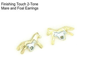 Finishing Touch 2-Tone Mare and Foal Earrings