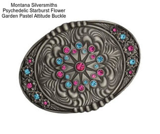 Montana Silversmiths Psychedelic Starburst Flower Garden Pastel Attitude Buckle