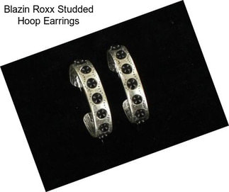 Blazin Roxx Studded Hoop Earrings