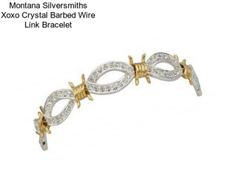 Montana Silversmiths Xoxo Crystal Barbed Wire Link Bracelet