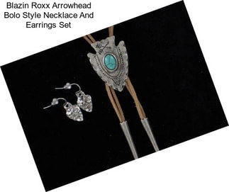 Blazin Roxx Arrowhead Bolo Style Necklace And Earrings Set