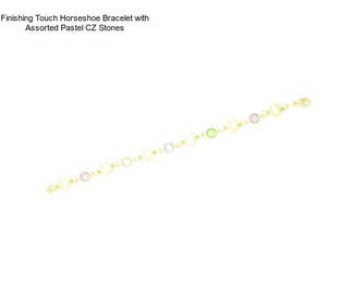 Finishing Touch Horseshoe Bracelet with Assorted Pastel CZ Stones