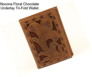 Nocona Floral Chocolate Underlay Tri-Fold Wallet