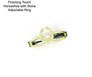 Finishing Touch Horseshoe with Stone Adjustable Ring