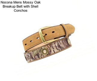 Nocona Mens Mossy Oak Breakup Belt with Shell Conchos