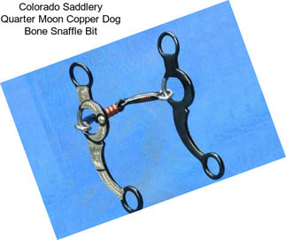 Colorado Saddlery Quarter Moon Copper Dog Bone Snaffle Bit