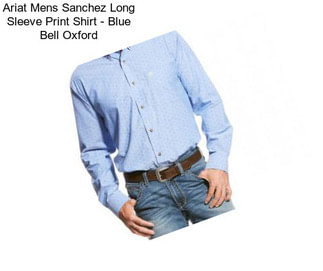 Ariat Mens Sanchez Long Sleeve Print Shirt - Blue Bell Oxford