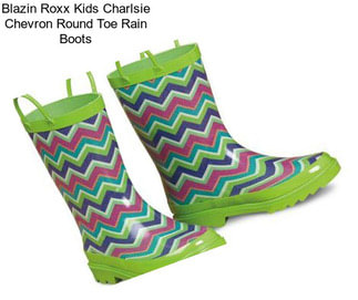 Blazin Roxx Kids Charlsie Chevron Round Toe Rain Boots