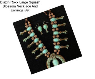 Blazin Roxx Large Squash Blossom Necklace And Earrings Set
