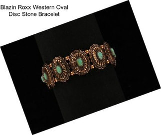 Blazin Roxx Western Oval Disc Stone Bracelet